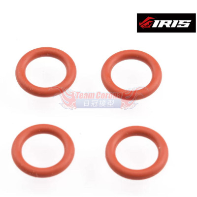 IRIS 50018 Shock O-Ring 8x2mm (4pcs | red) SKU: IRIS-50018